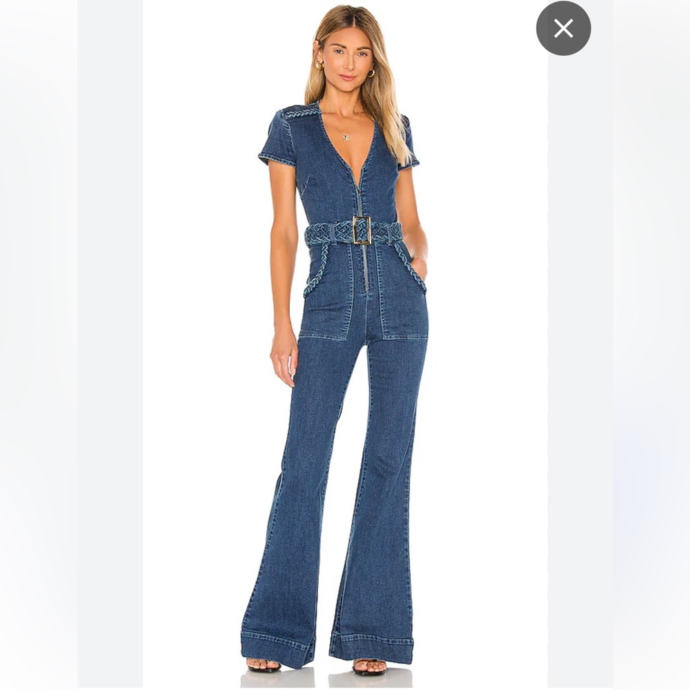 Show Me Your Mumu Heartland Jumpsuit in Braided True Blue